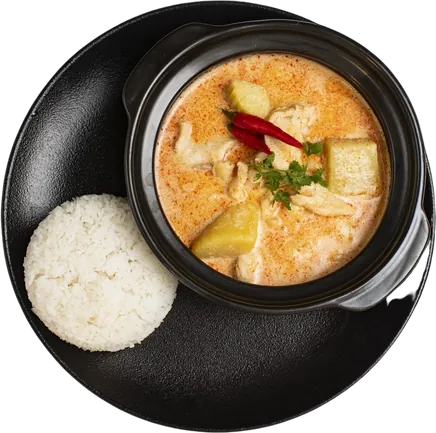 Thai yellow curry with rice